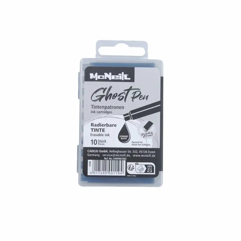 McNeill Tintenpatronen Ghost Pen radierbar 10 Stück schwarz