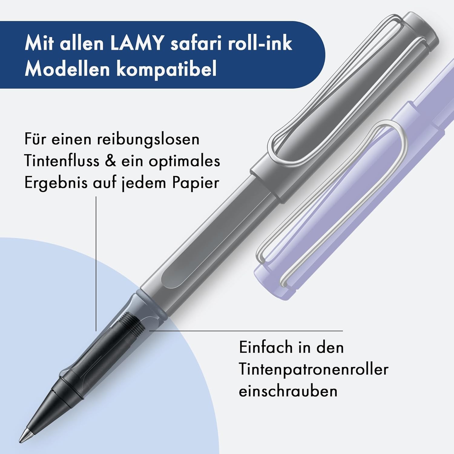 LAMY Ersatzspitze für Tintenpatronenroller Roll Ink schwarz Ersatzteil z140