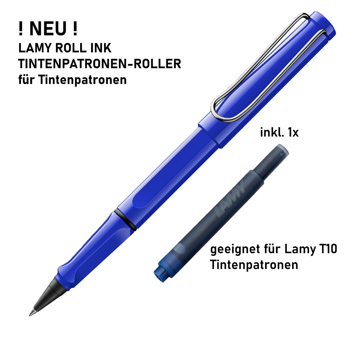 LAMY Roll Ink Tintenpatronenroller Blau für T10 Tinten Patronen blau löschbar - 614
