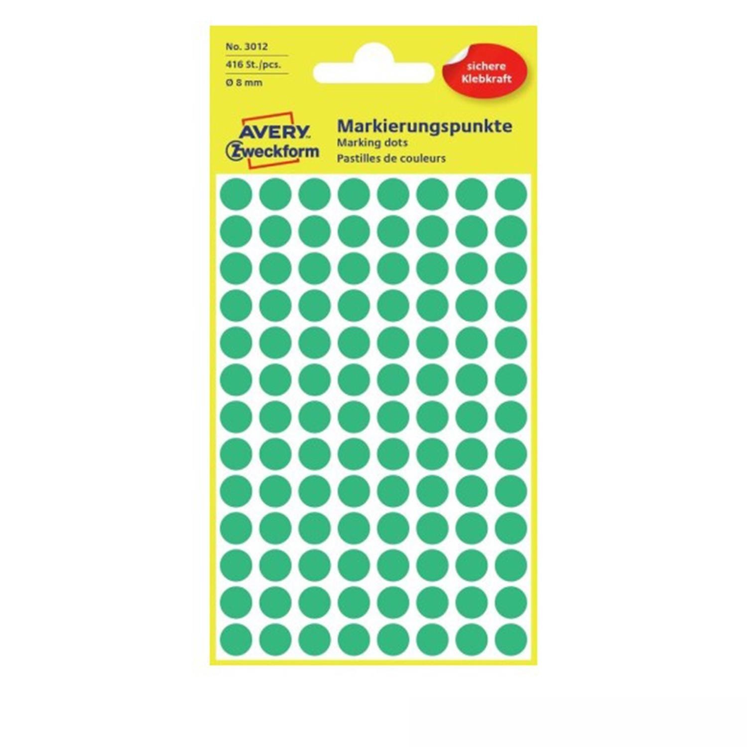 Zweckform 3012 Markierungspunkte Ø 8 mm, grün