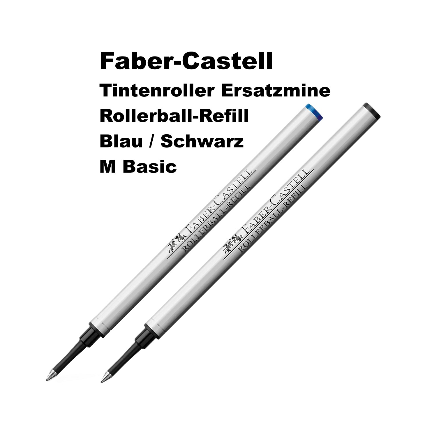 Faber Castell Rollerball-Refill schwarz / blau für Tintenroller M Basic