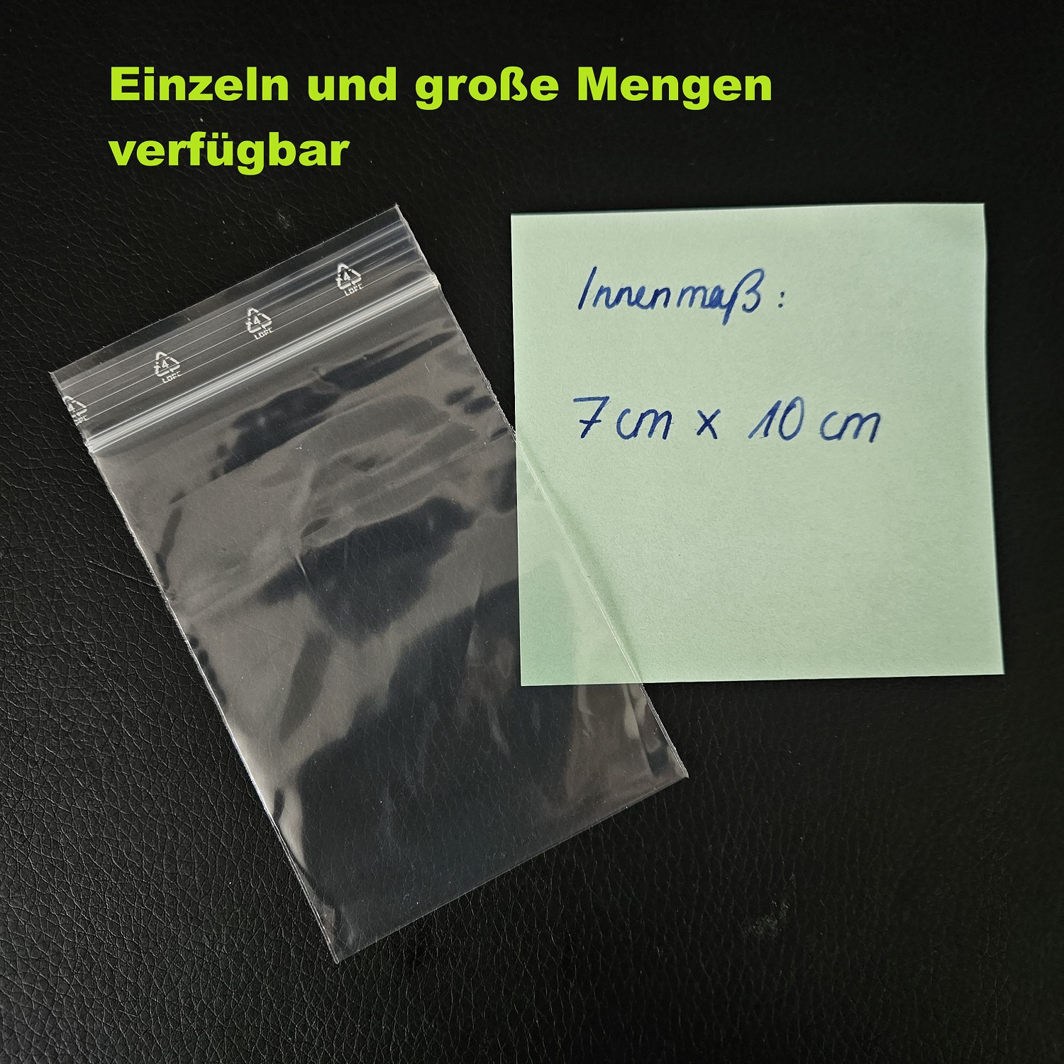 Druckverschlussbeutel einzeln transparent Folienbeutel Schnellverschluss 7x10cm
