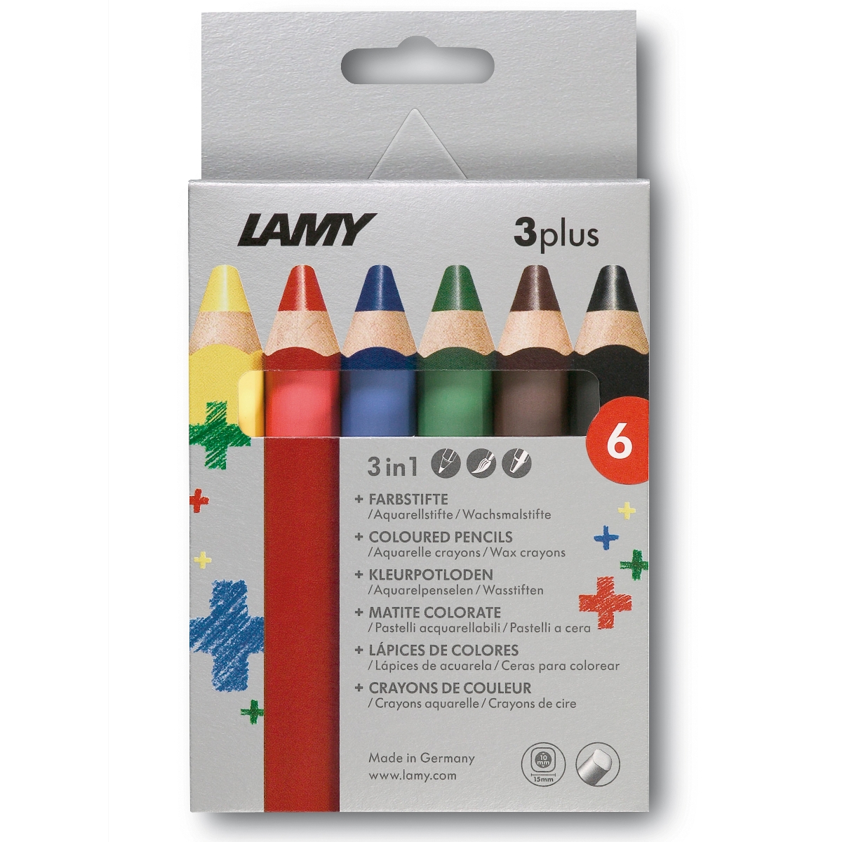 LAMY 3plus 6er-Set-Faltschachtel Farbstifte 520