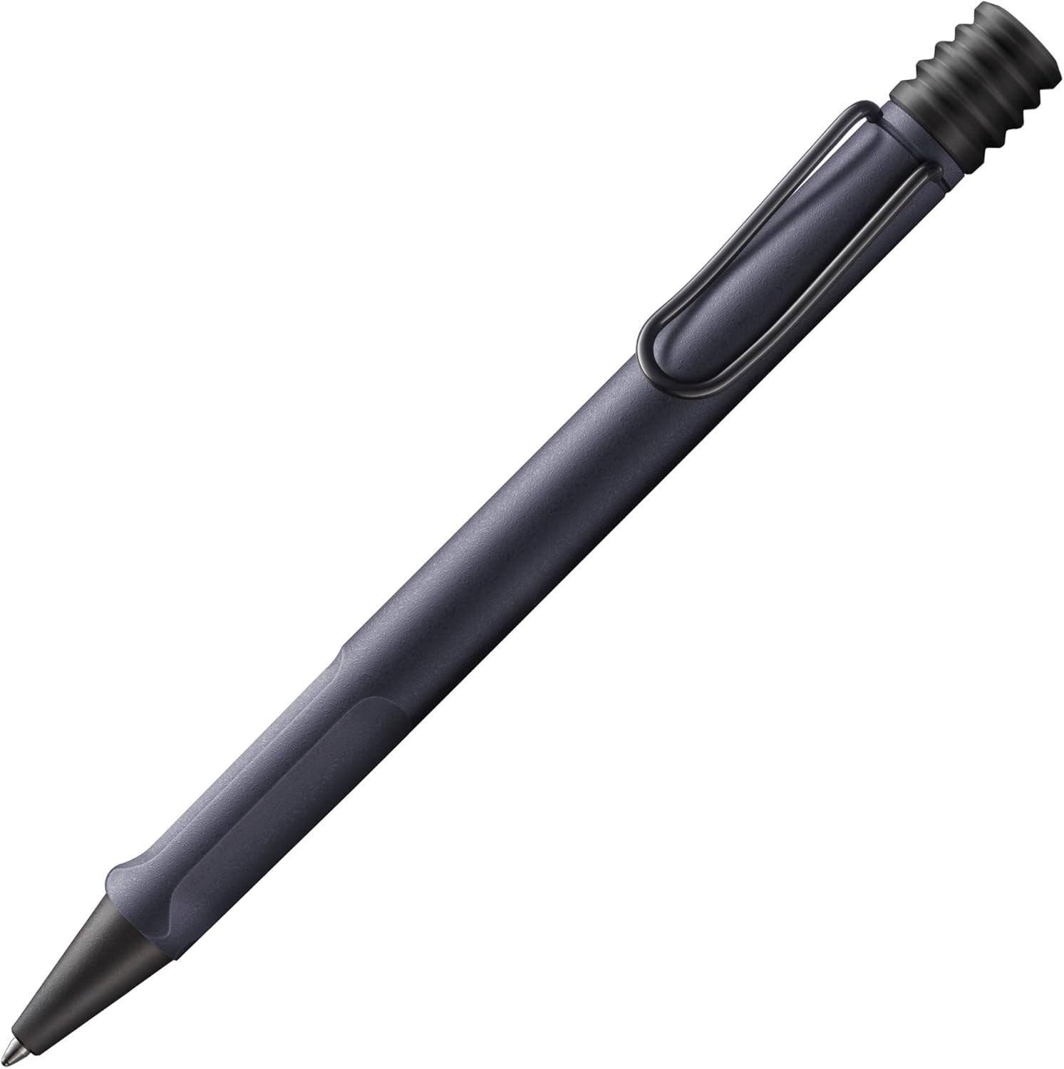 LAMY Kugelschreiber Steel Black 2E3 schwarz blau inkl. M16 Mittel Schwarz
