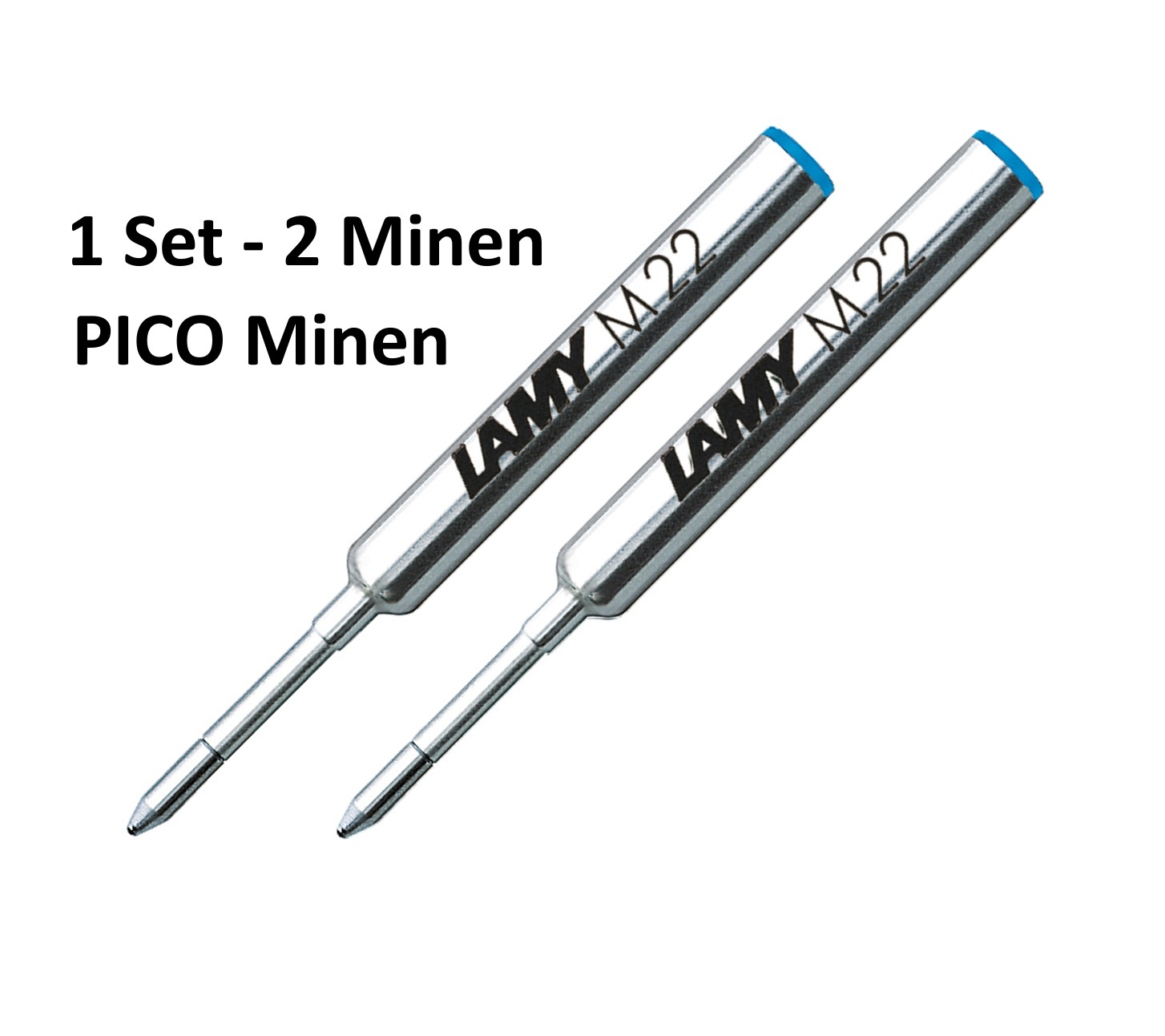 Lamy Pico Kugelschreiber Minen Set - 2x Blau M Mittel