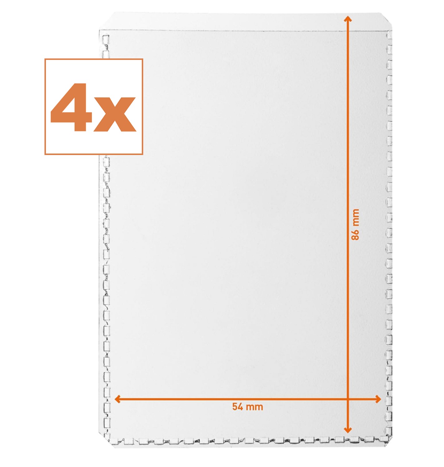 DURABLE Ausweissteckhülle 54x86 transparent 213619 - 4 Stück