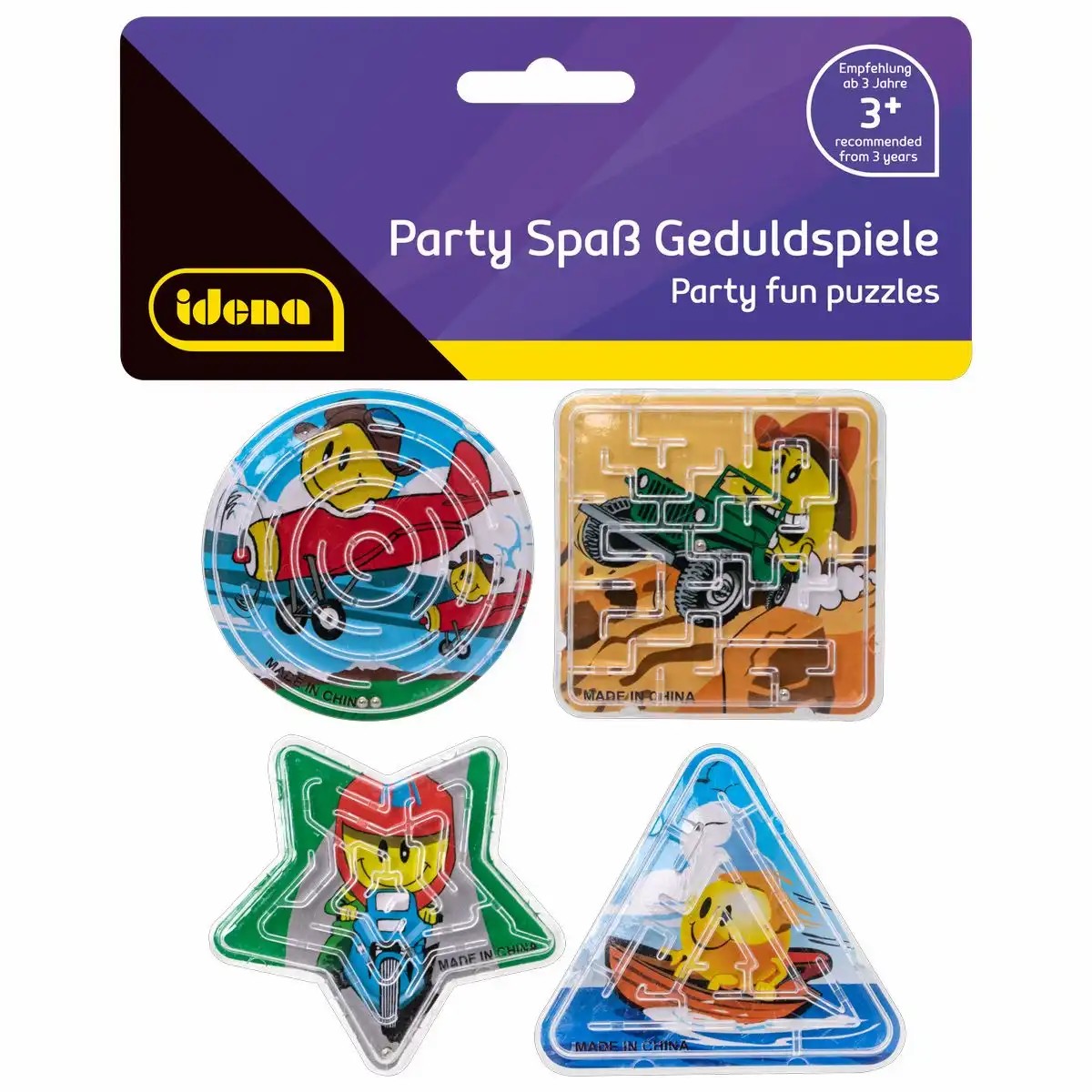 Mitbringsel Mini Geschenk für dieSchultüte - Kinder Geburtstag Geduldsspiel - 4 Stück