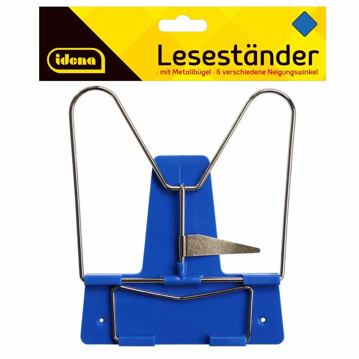 Idena Leseständer mit Metallbügel blau 6 Neigungswinkel