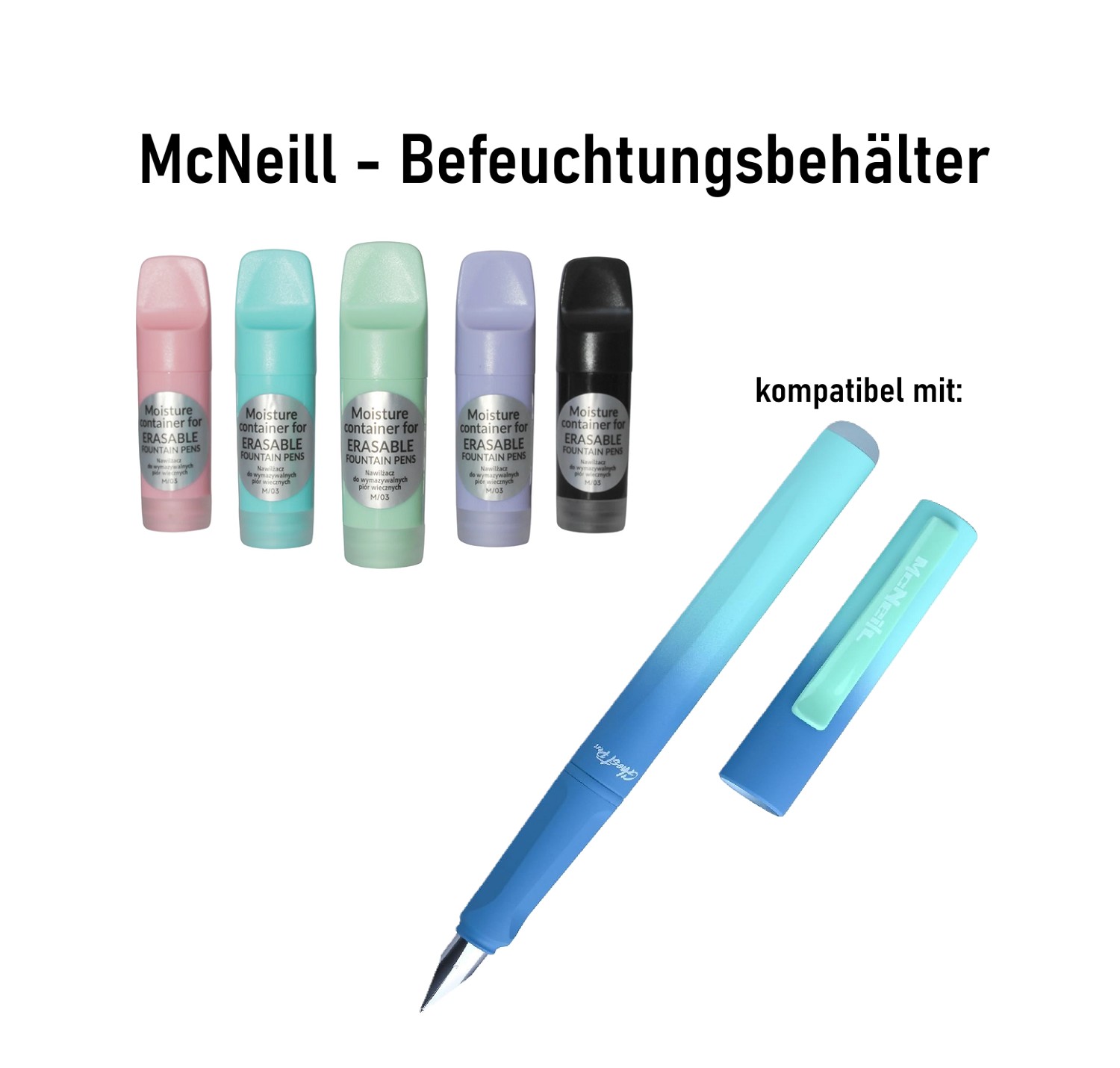 1x McNeill Befeuchtungsbehälter Füller Befeuchter radierbarer Füller - Auswahl