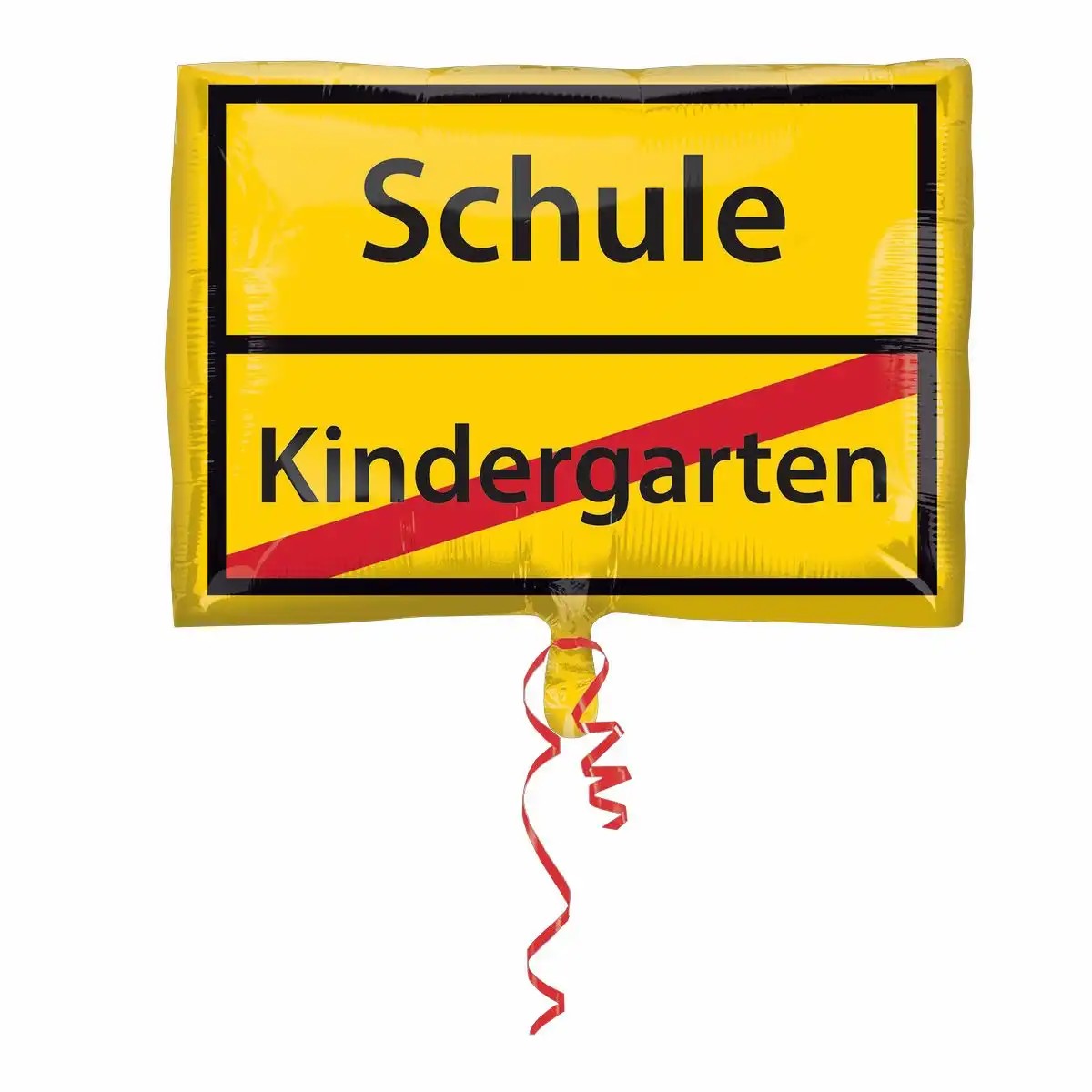 Folien Ballon für Schulanfang 1. Schultag Heliumballon / Luft gelb Kindergarten