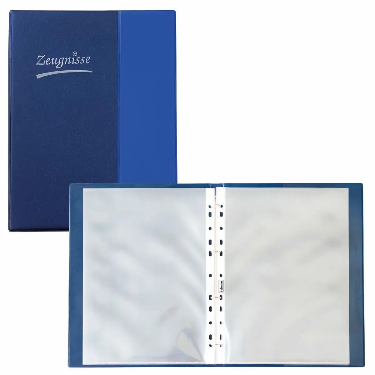 Idena Zeugnismappe Ringbuch blau A4