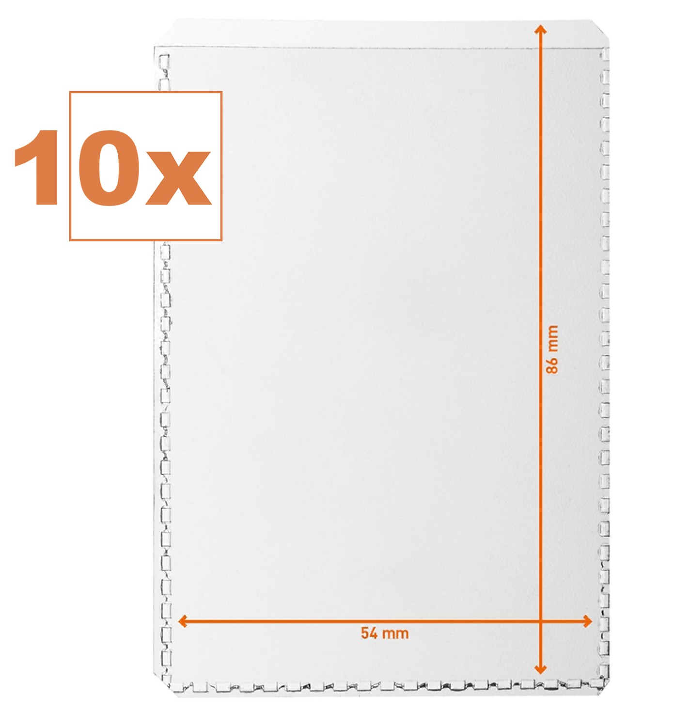 DURABLE Ausweissteckhülle 54x86 transparent 213619 10 Stück