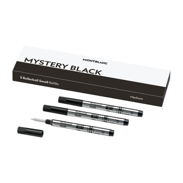 Montblanc 3 kleine Rollerball-Minen (Mystery Black) 128240