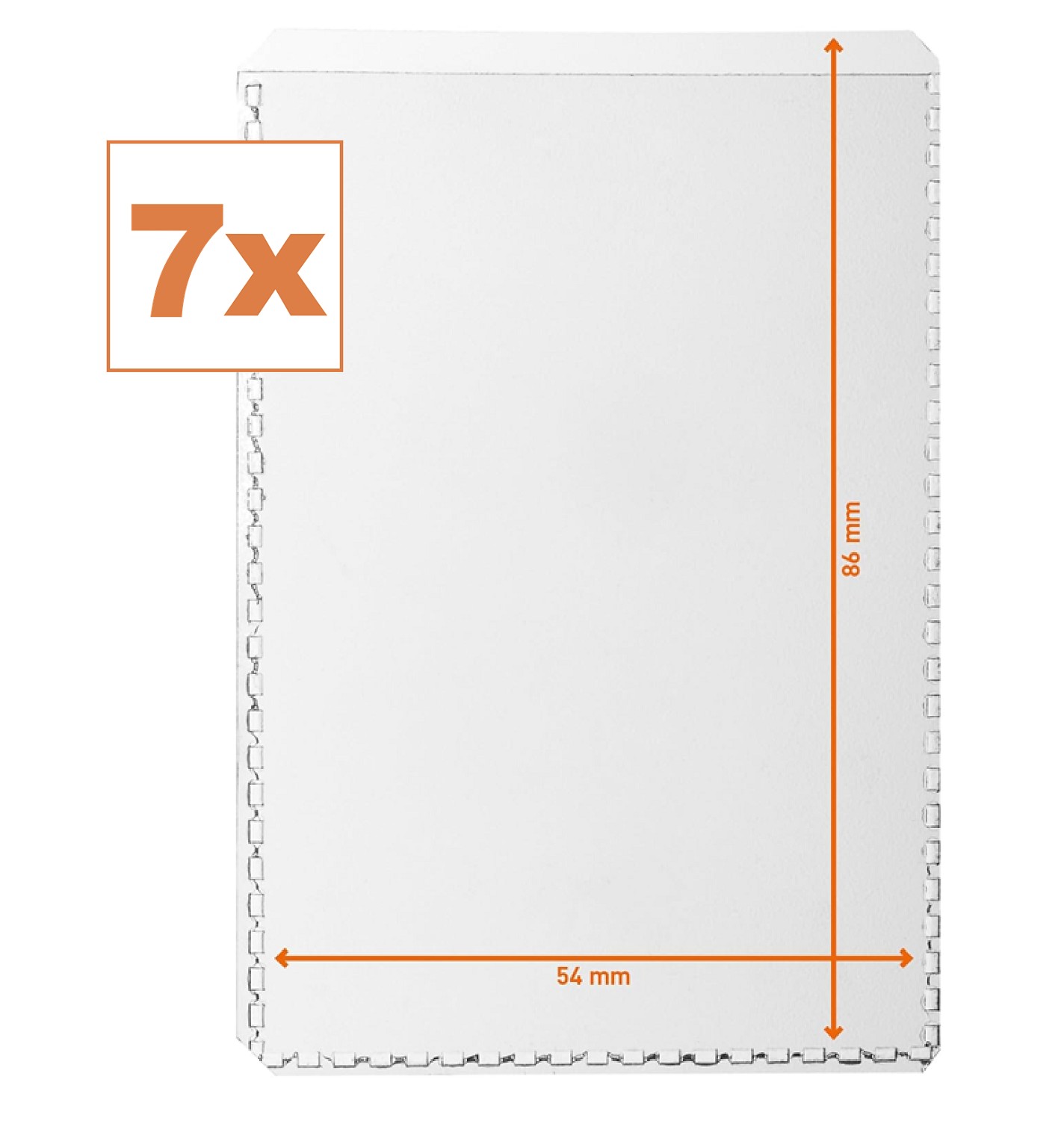 DURABLE Ausweissteckhülle 54x86 transparent 213619 - 7 Stück