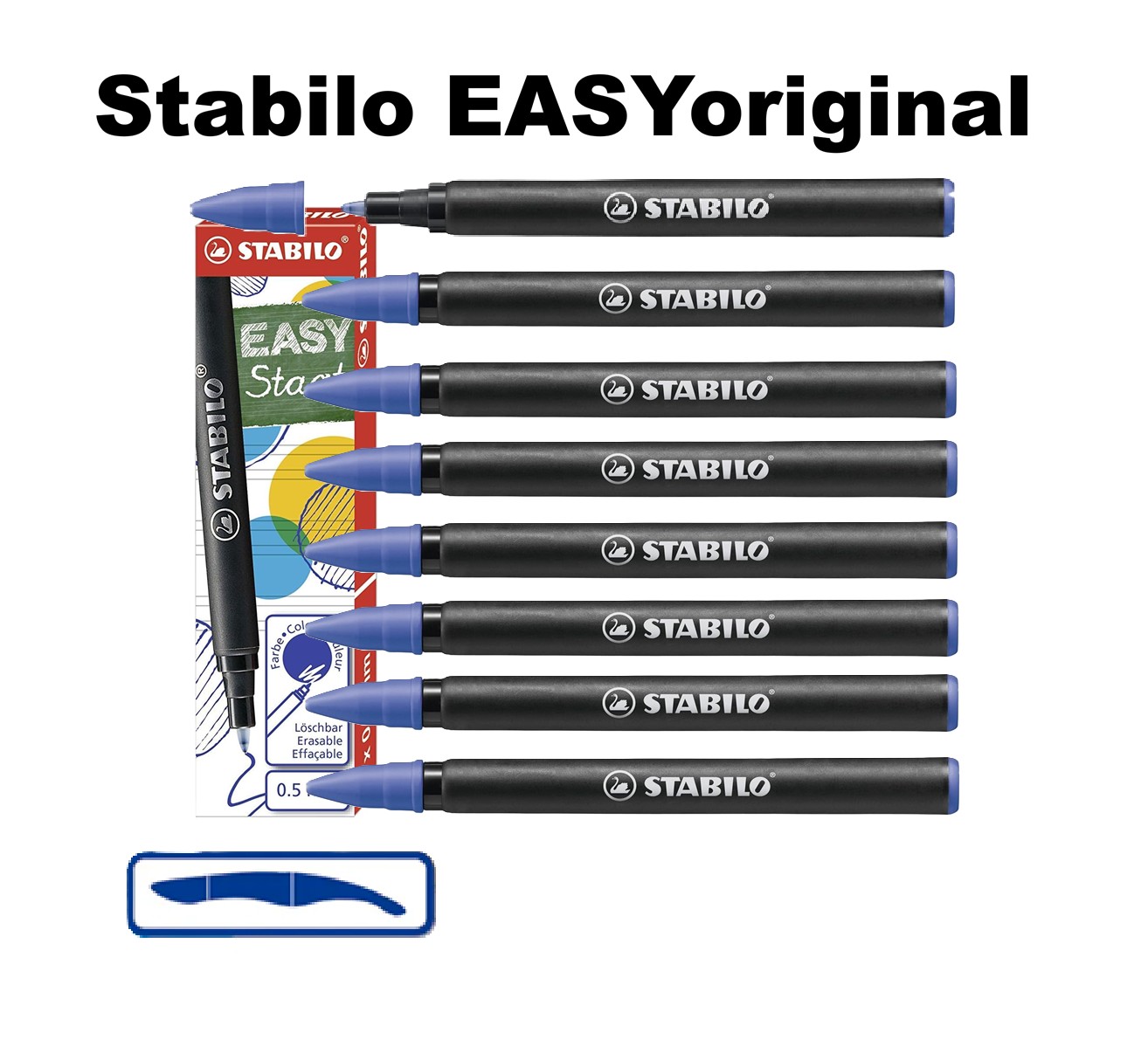 STABILO Tinten Roller Patronen EASY original blau löschbar 0,5 6890/041 - SET