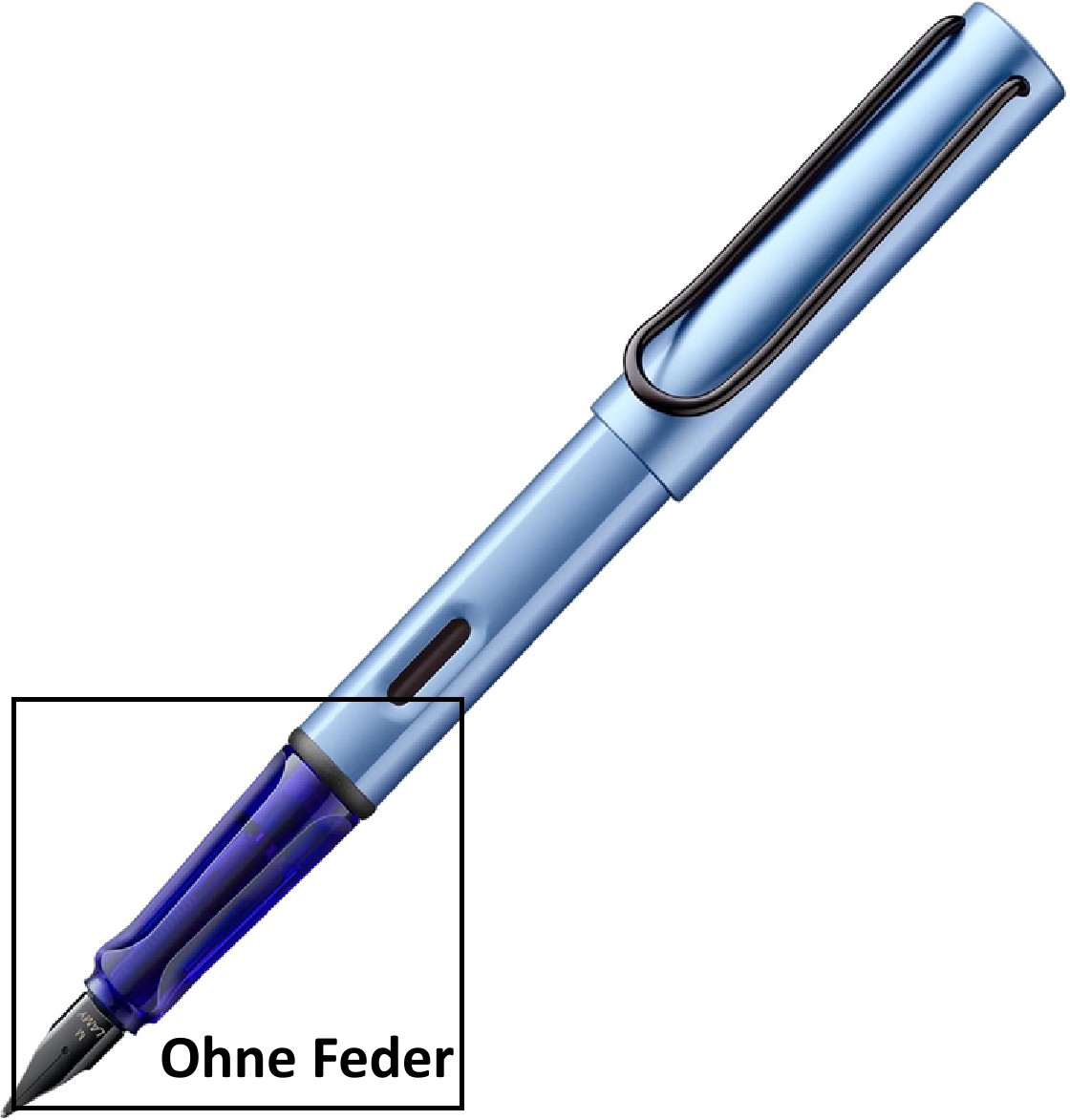 LAMY Ersatzteil Griffstück für Füller AL-Star grau