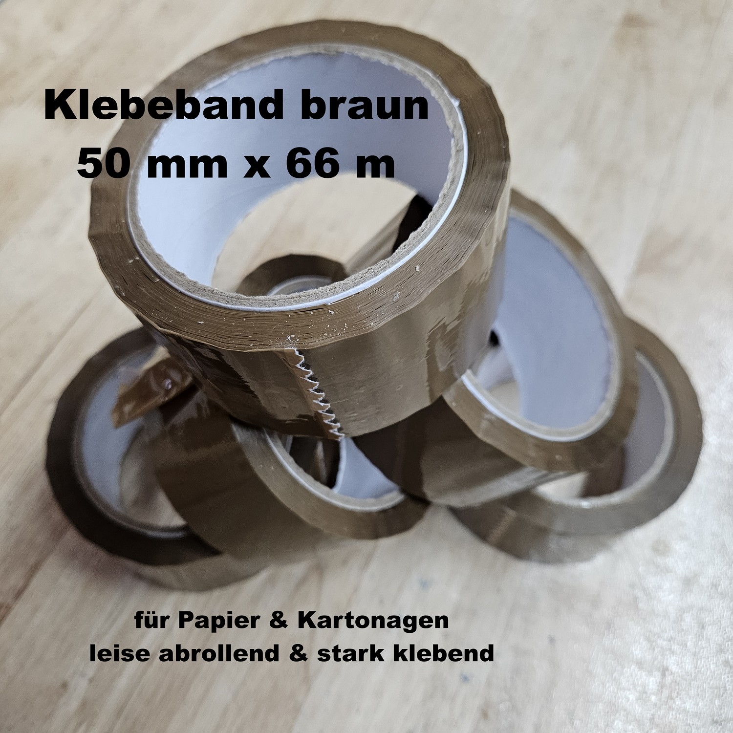 Klebeband braun einzelne Rolle Paketband Paketklebeband Kleberolle leise 50 mm