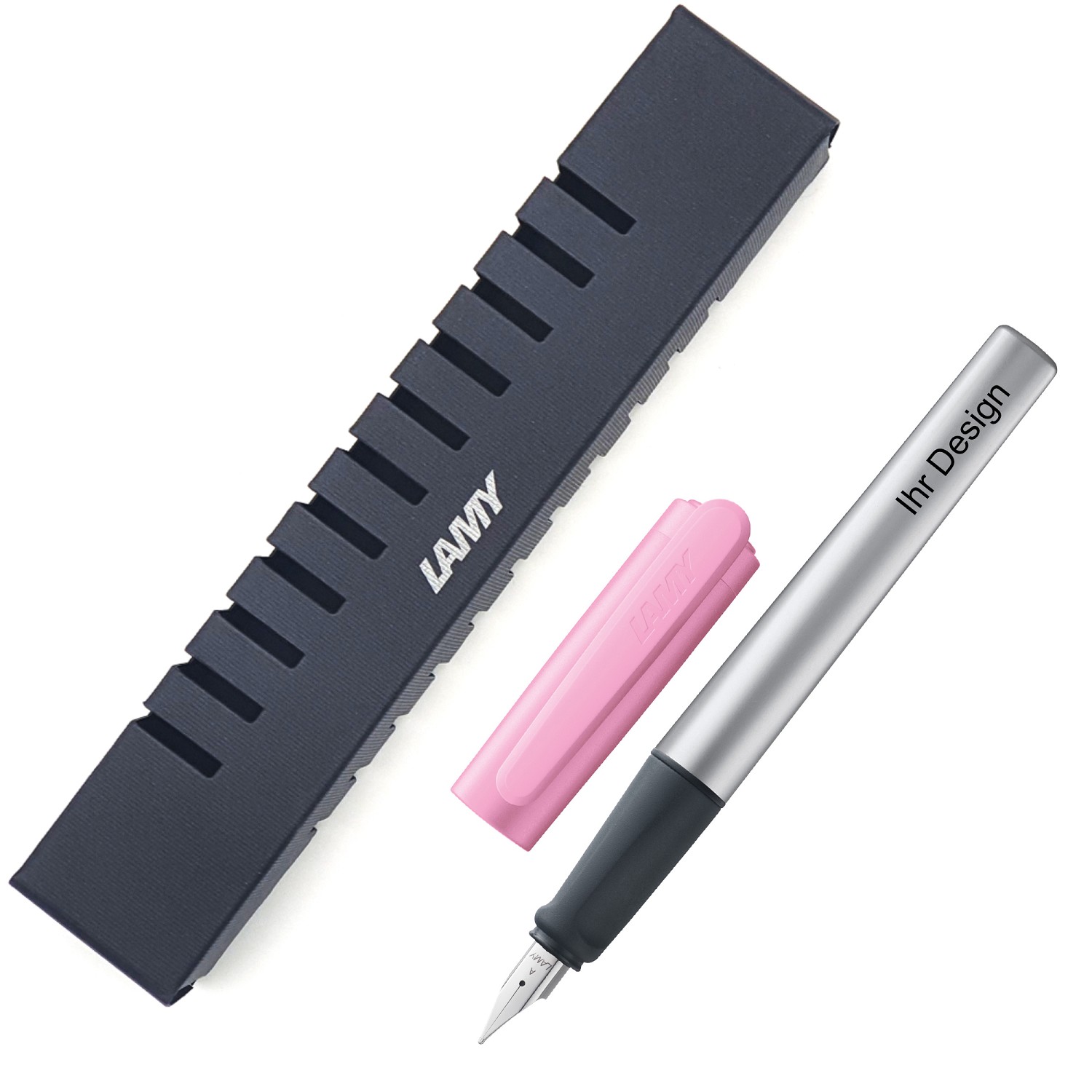 LAMY Nexx Schul Füller mit Gravur + Geschenkverpackung | rosa | Feder Auswahl