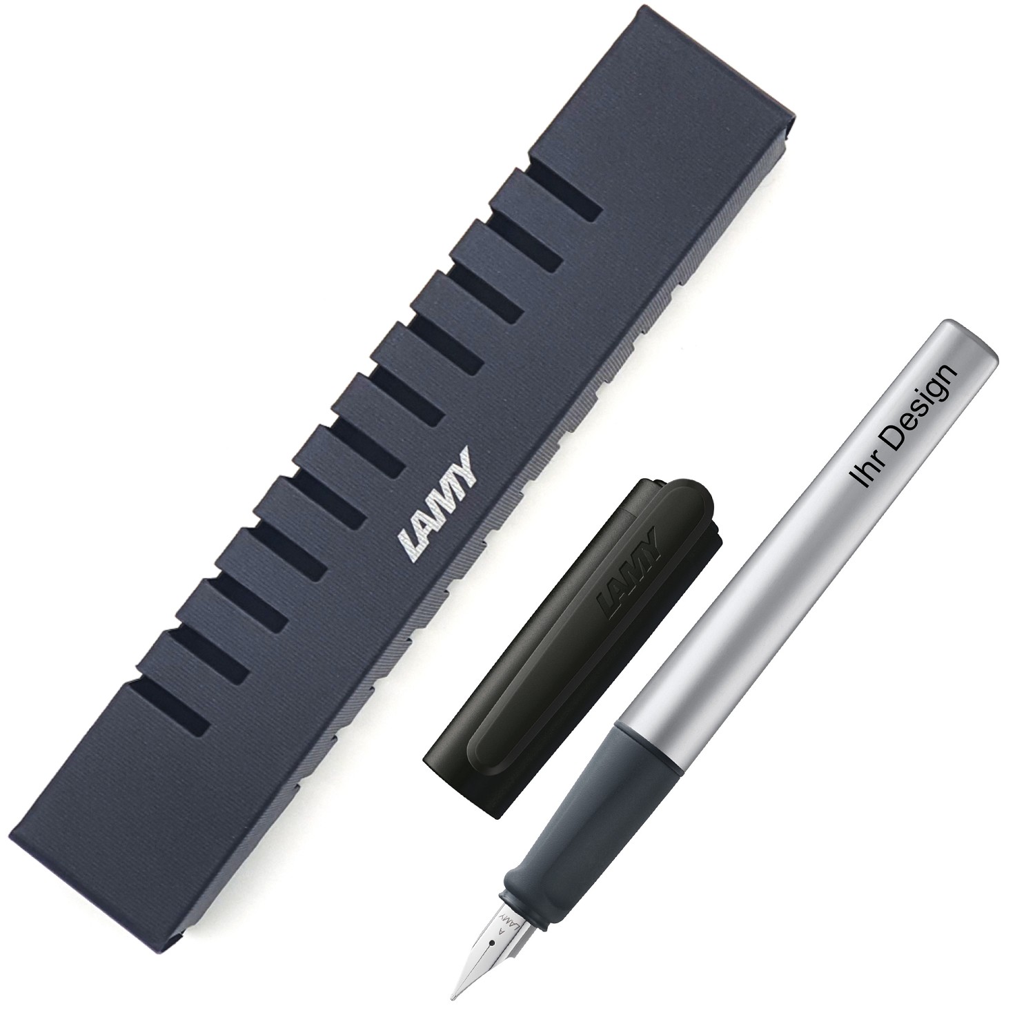 LAMY Nexx Schul Füller mit Gravur + Geschenkverpackung | schwarz | Feder Auswahl