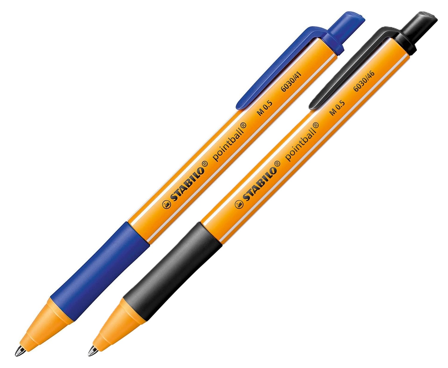 2x STABILO Kugelschreiber Pointball - Blau + Schwarz 0,5 6030 41 46 - SET