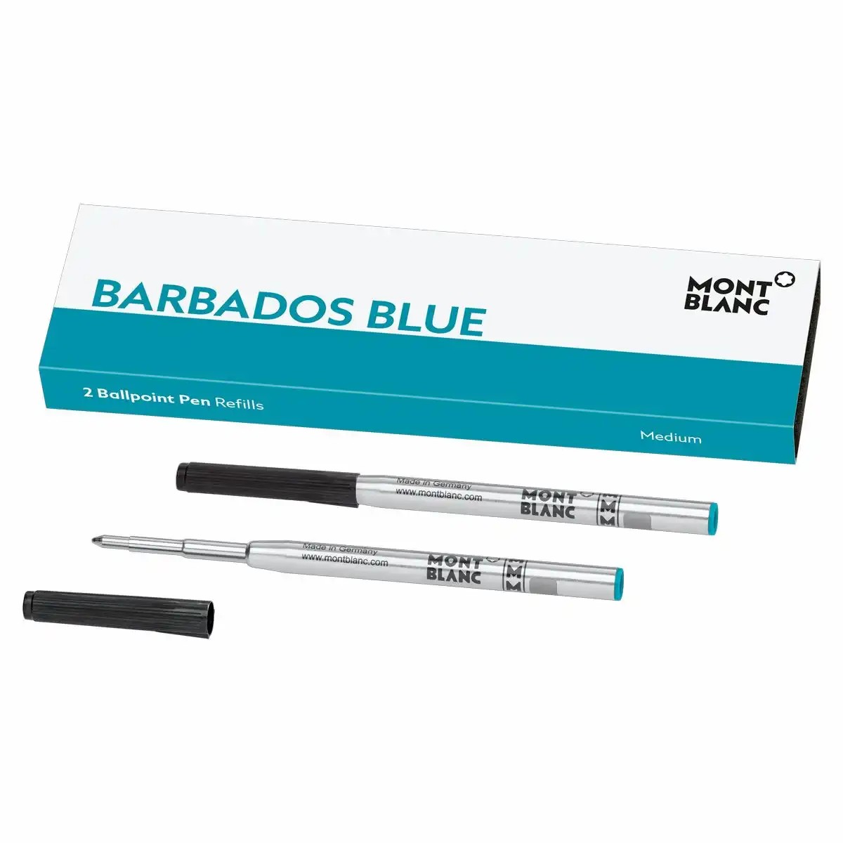 Orig Montblanc Ersatz Mine Refills türkis Barbados Blue Kugelschreiber Ballpoint