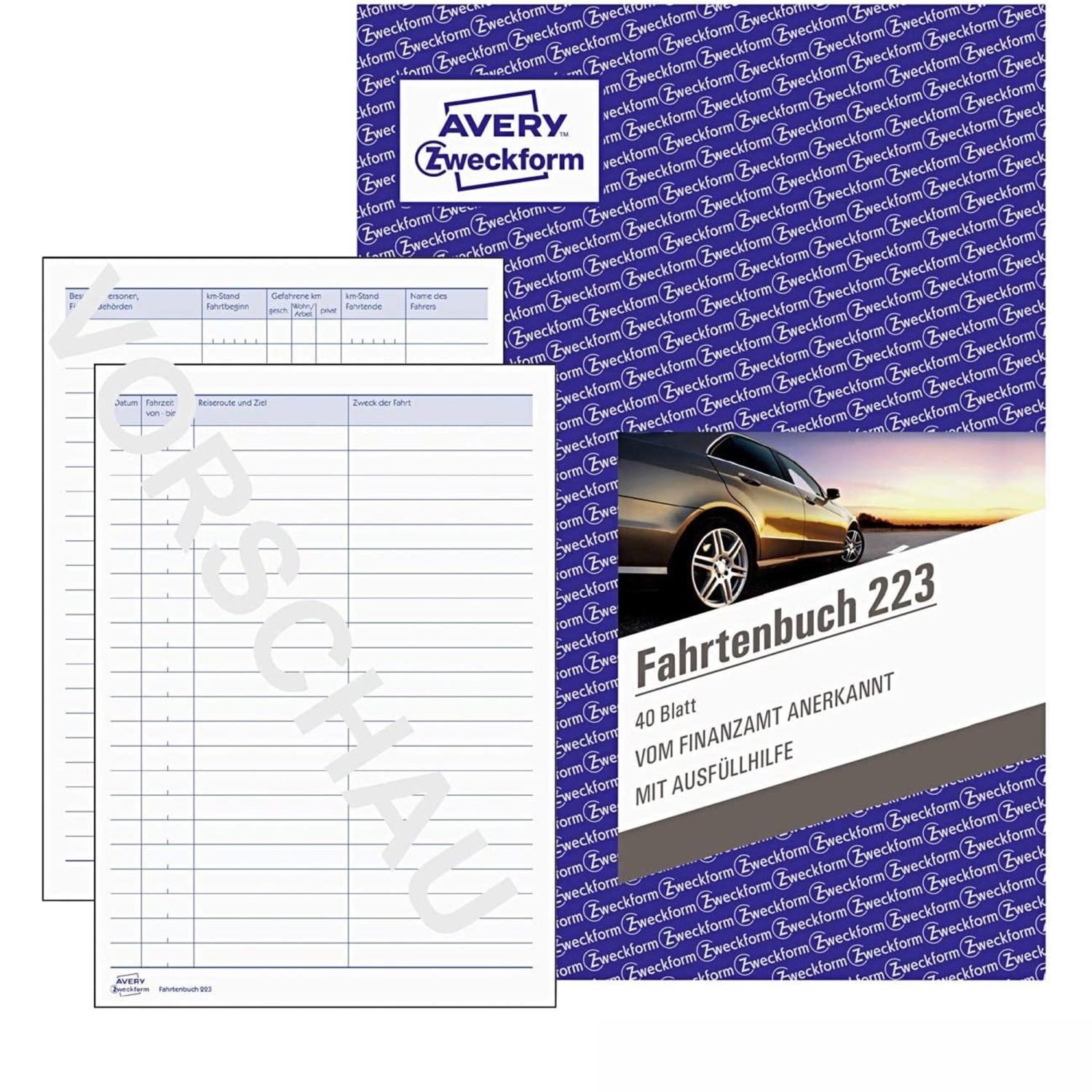 Zweckform Fahrtenbuch A5/40BL 223