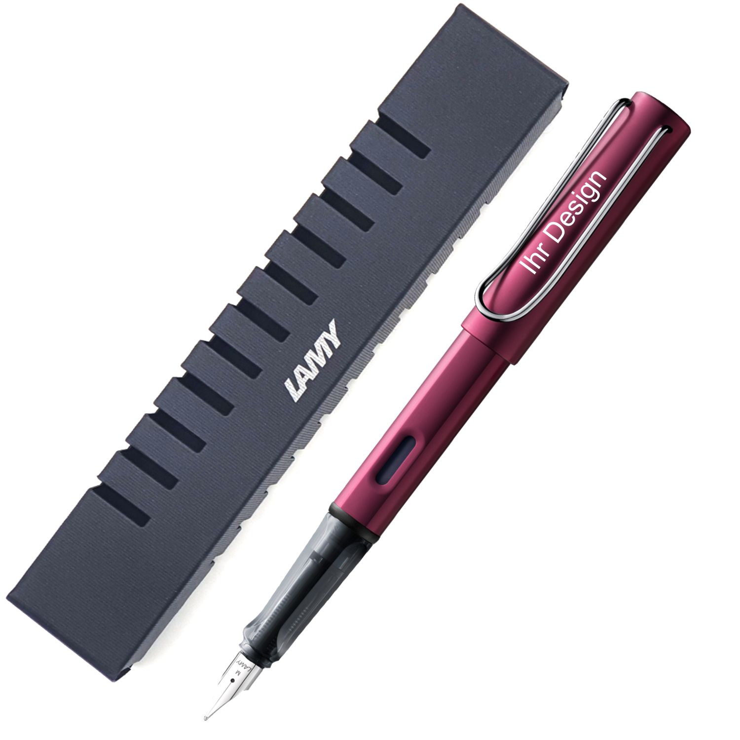 LAMY 029 FH AL-star black purplel inkl. Gravur + V60