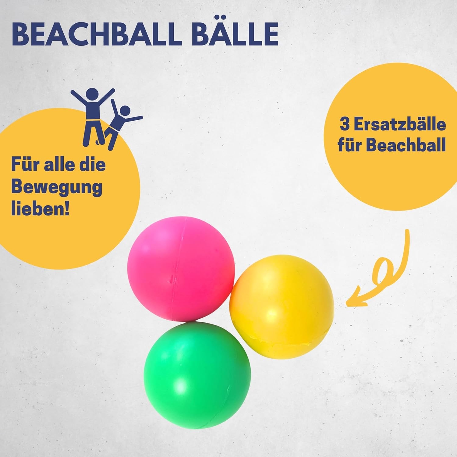 3x BEST SPORTING Ersatz Beach Bälle Ersatzbälle Beach Tennis Soft Bälle Strand