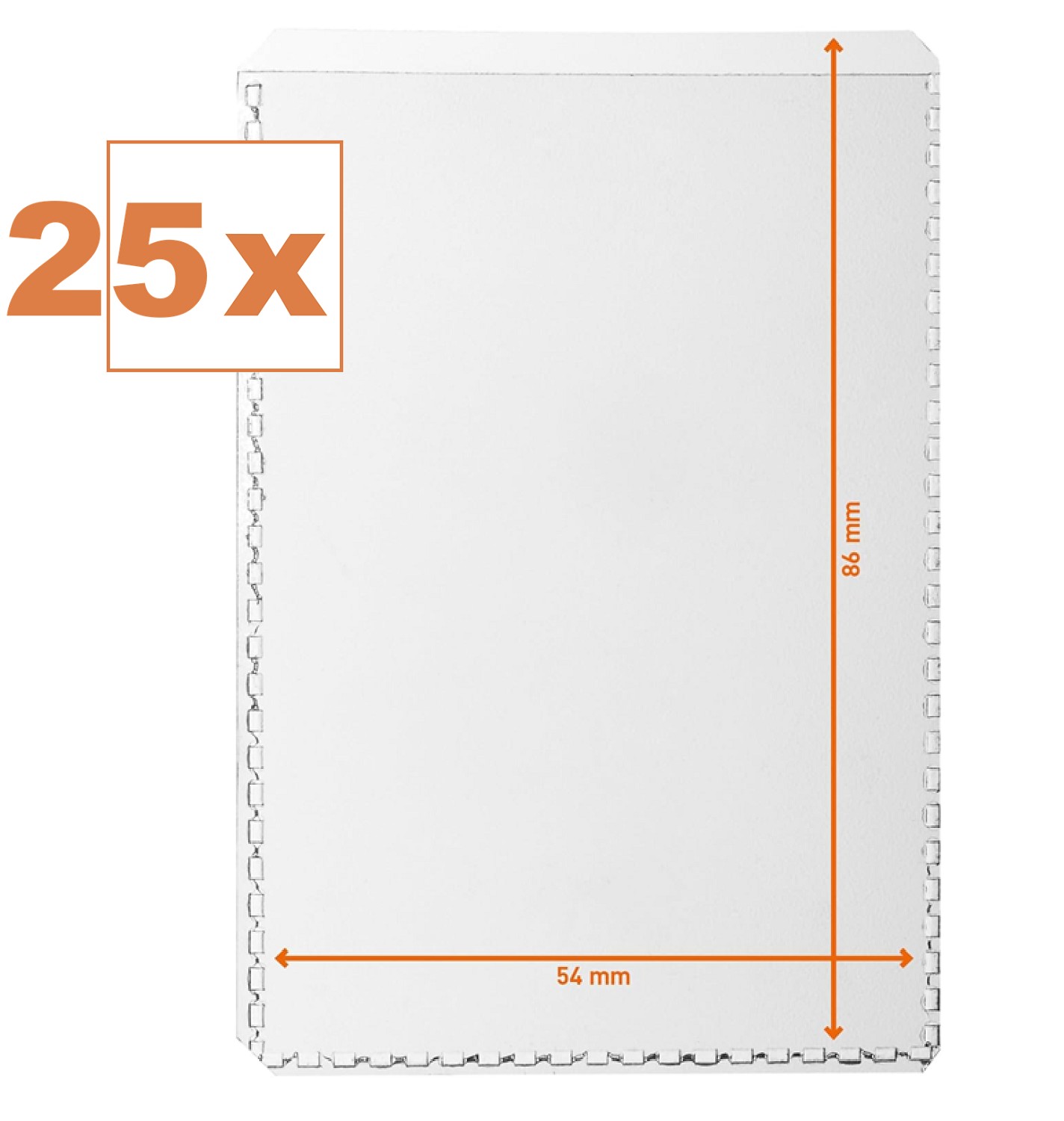 DURABLE Ausweissteckhülle 54x86 transparent 213619 25 Stück