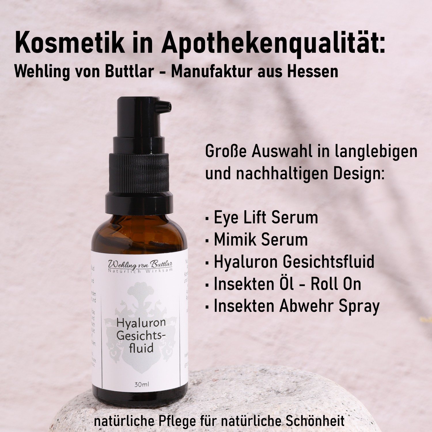 MANUFAKTUR - Hyaluron Säure Gesichtsfluid Insekten Stich Hilfe Abwehr Anti Aging - Produktauswahl