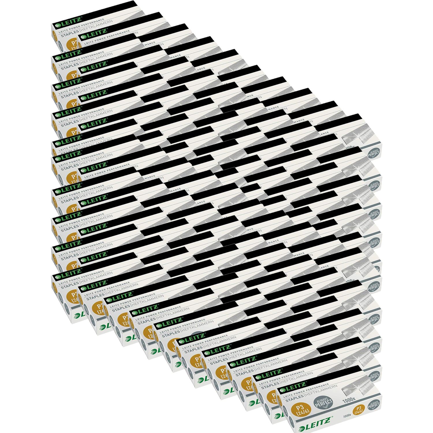 LEITZ Heftklammern 24/6 - verzinkt, 100x 1.000 Stück