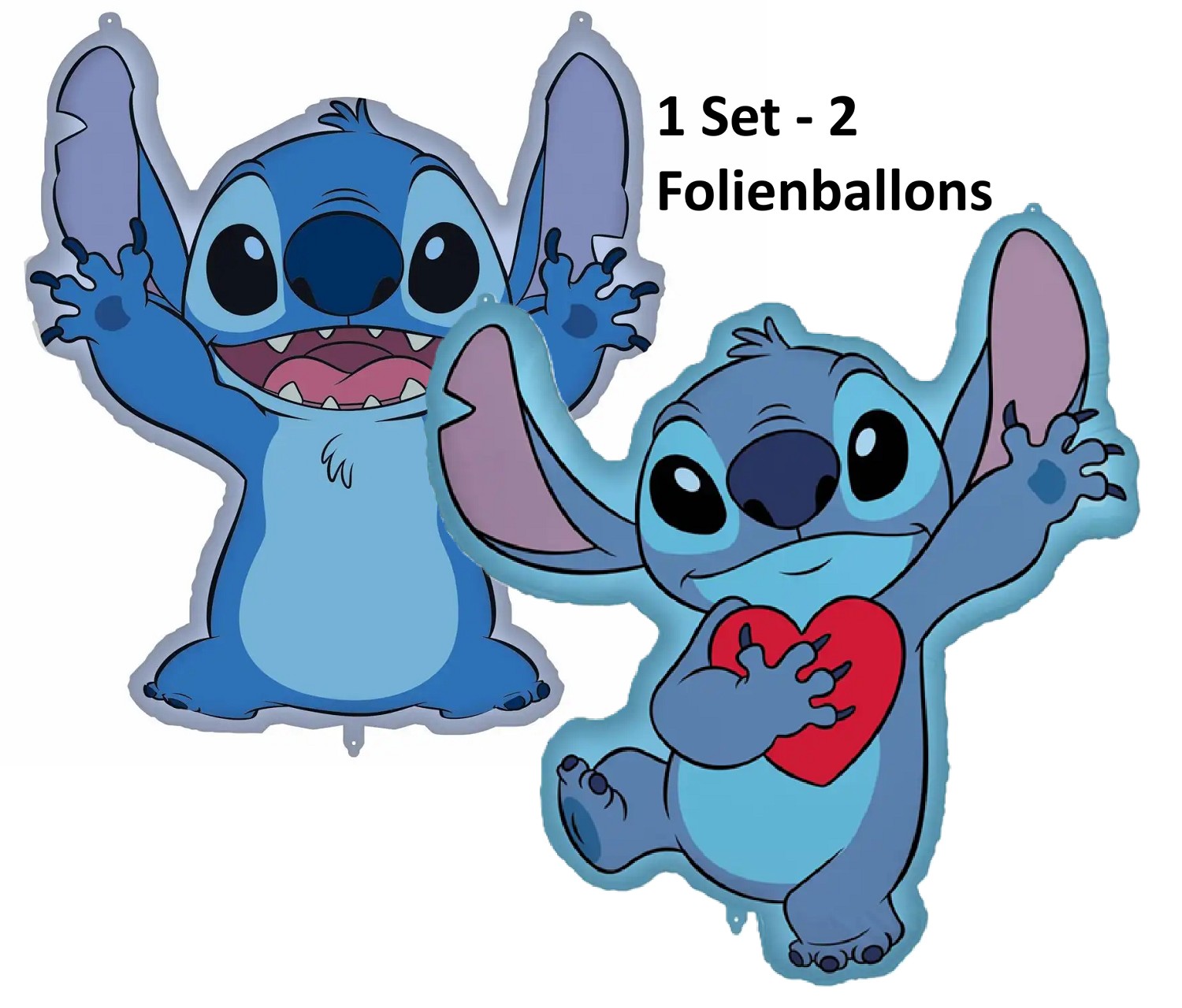 Lilo und Stitch Folienballon Helium - Party Blau Motto Kinder Geburtstag - SET