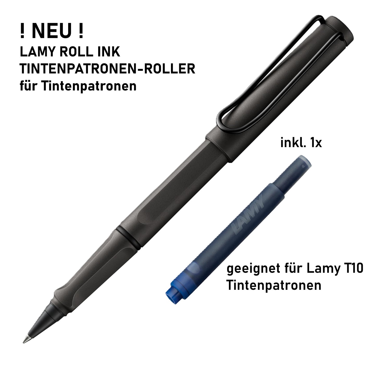 LAMY Roll Ink Tintenpatronenroller Umbra für T10 Tinten Patronen blau löschbar - 617