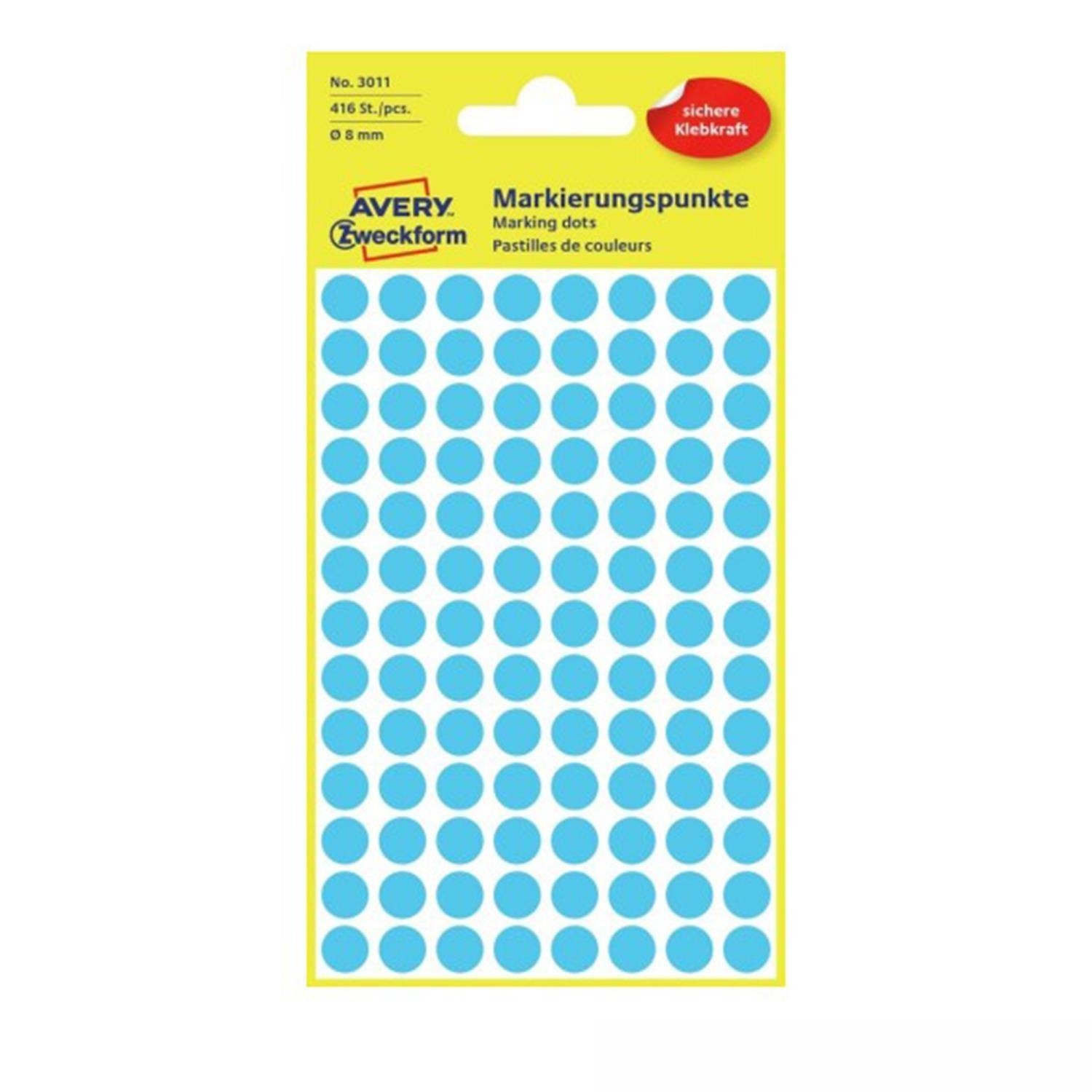 Zweckform 3011  Markierungspunkte Ø 8 mm, blau