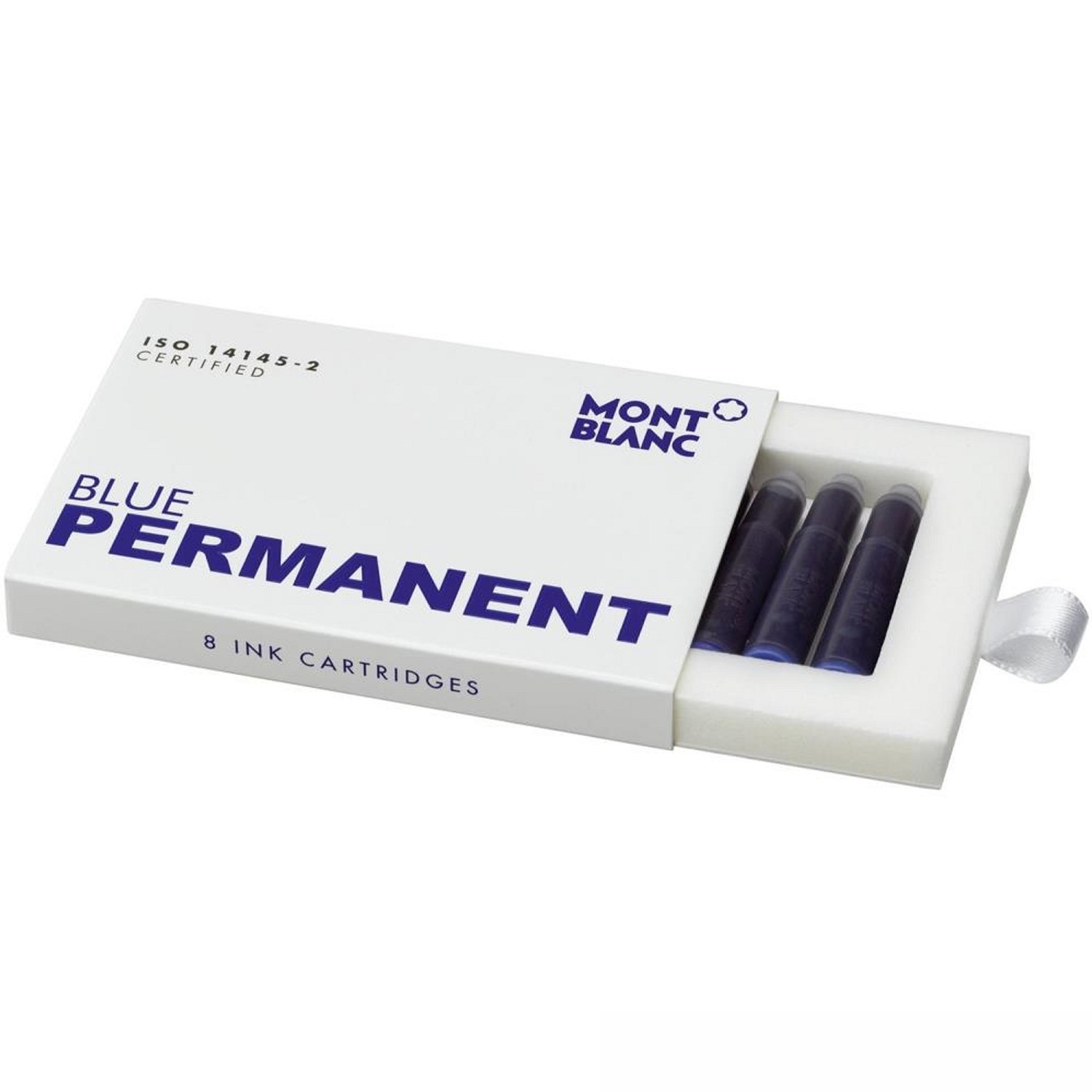 Montblanc 8 Tintenpatronen  Permanent Blue 128208
