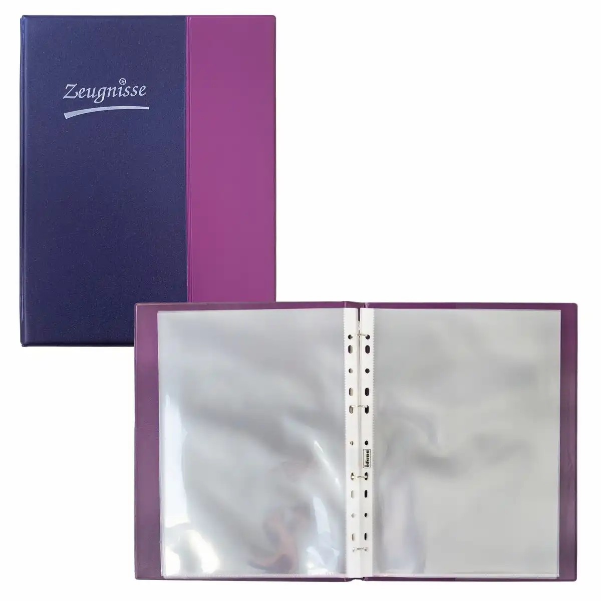 Idena Zeugnismappe Ringbuch lila A4