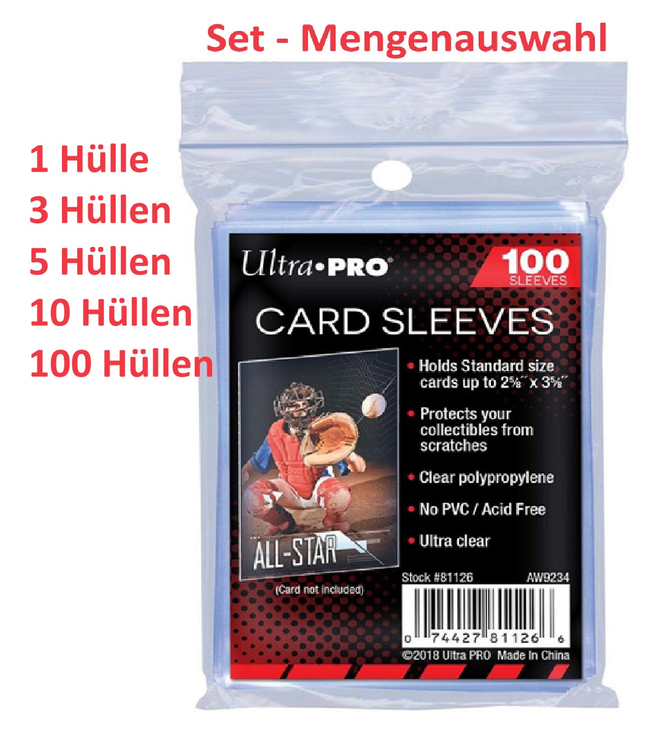 Ultra Pro Kartenhüllen transparent