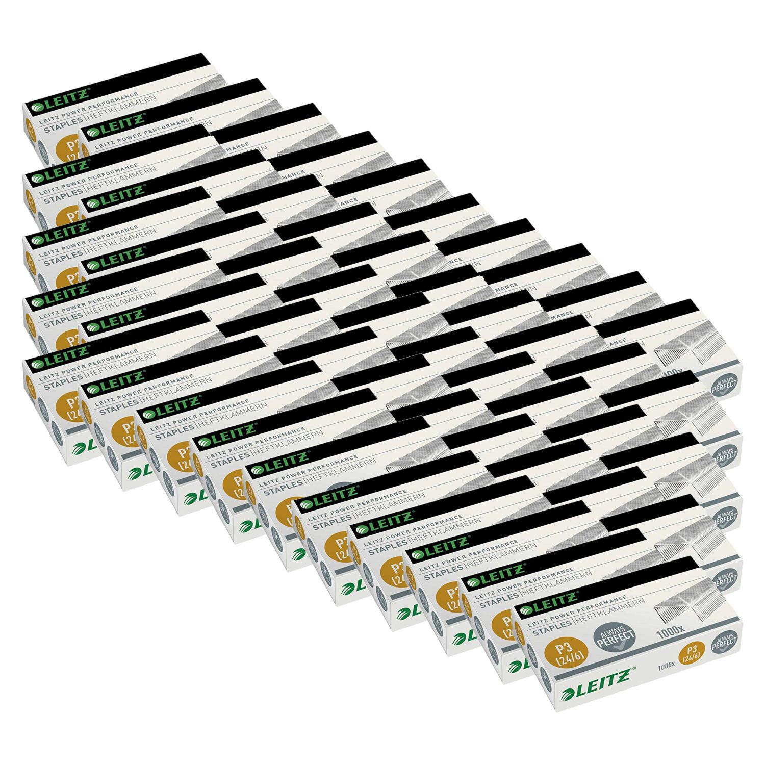 LEITZ Heftklammern 24/6 - verzinkt, 50x 1.000 Stück