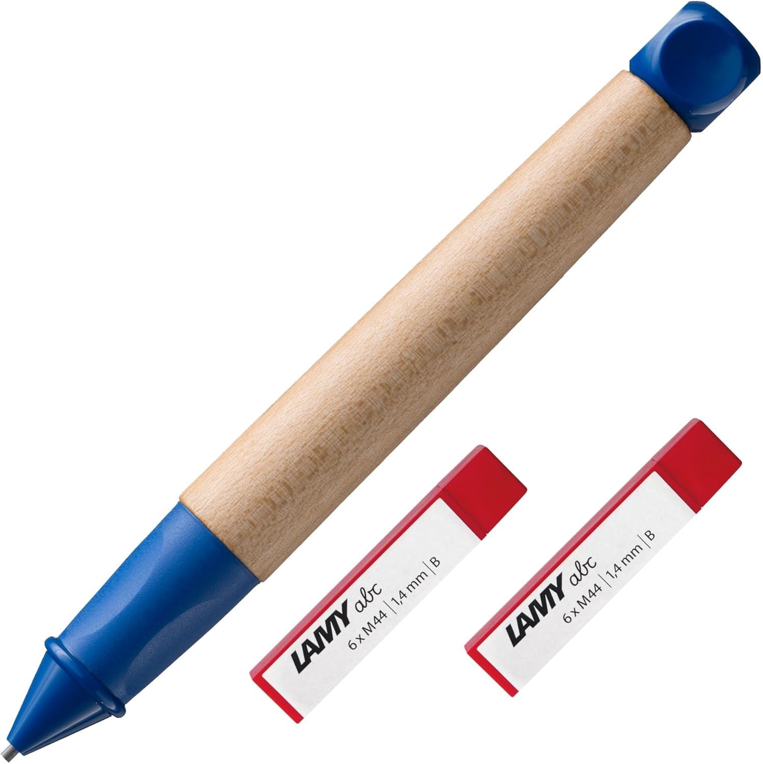 LAMY ABC SET - Dreh Bleistift Blau Holz LH RH - Anfänger/Schule + Ersatz Minen