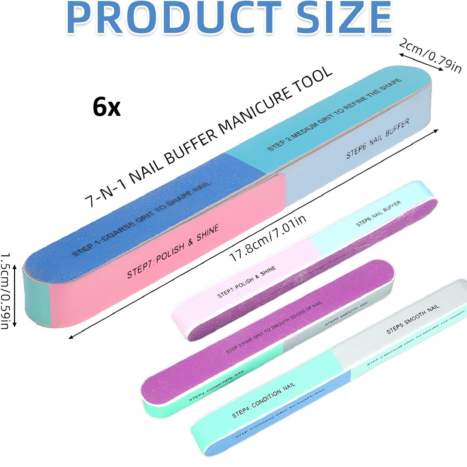 Nagelfeile Mehrseitig 6 Stück