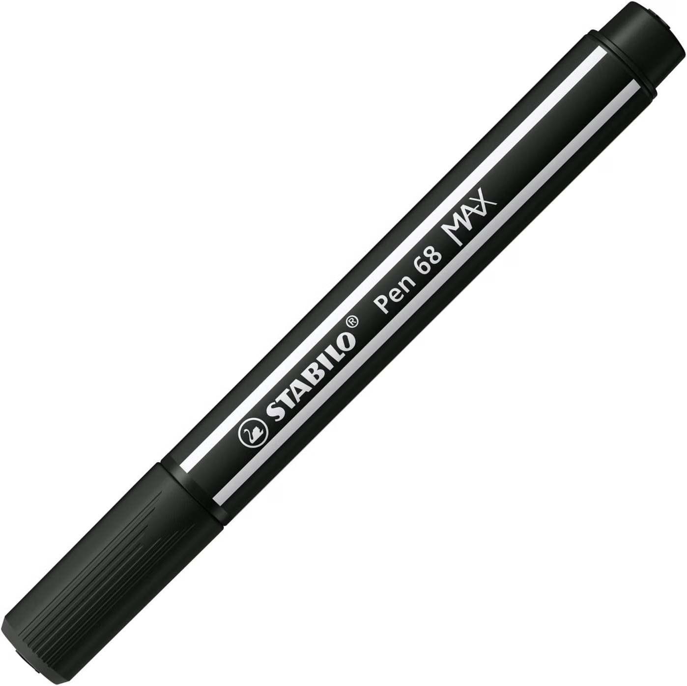 STABILO Pen 68 schwarz MAX Filzstift dicke Keilspitze 5mm schwarz einzeln