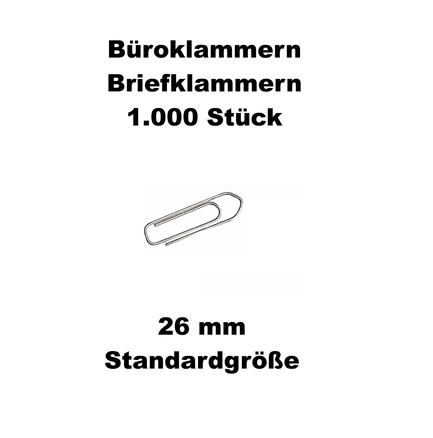ALCO Büroklammern spitz 26mm 1000 Stück - Briefklammern / Aktenklammern