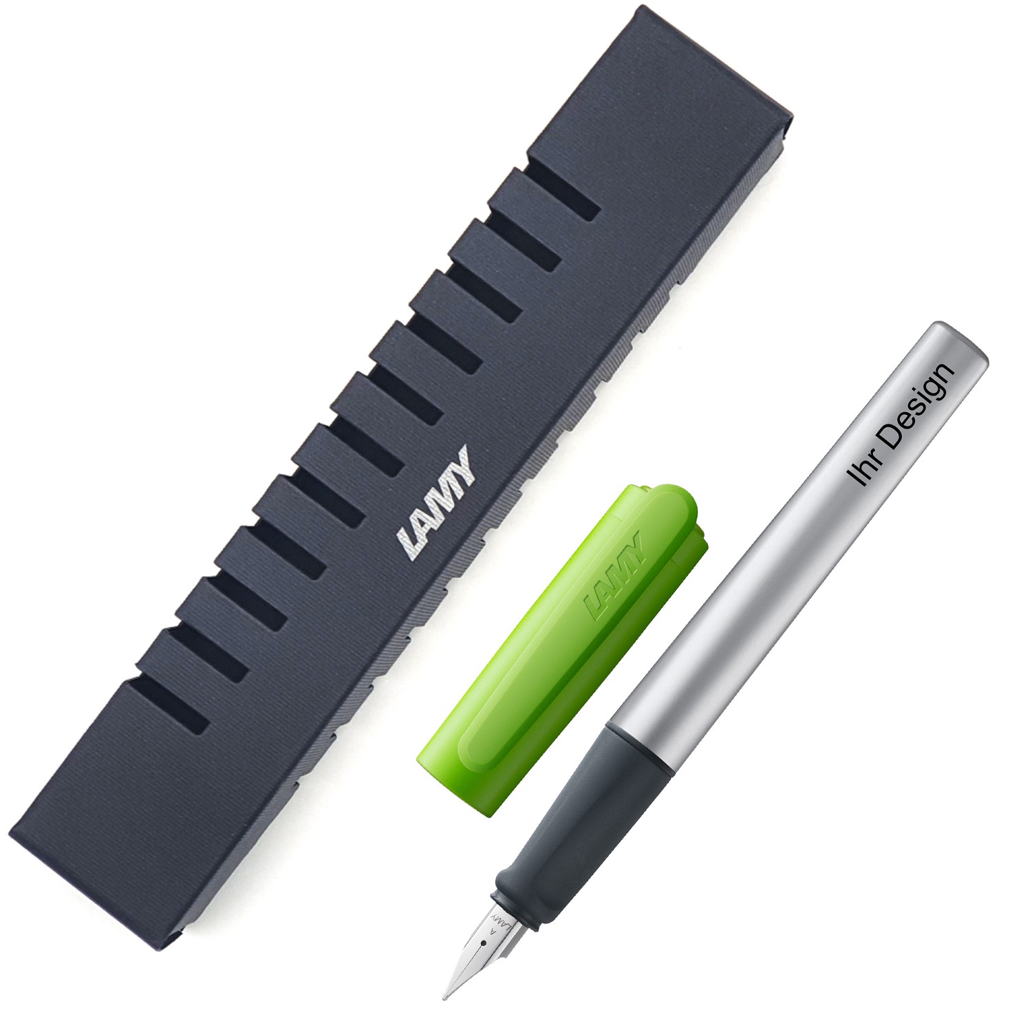LAMY Nexx Schul Füller mit Gravur + Geschenkverpackung | hellgrün | Feder Auswahl